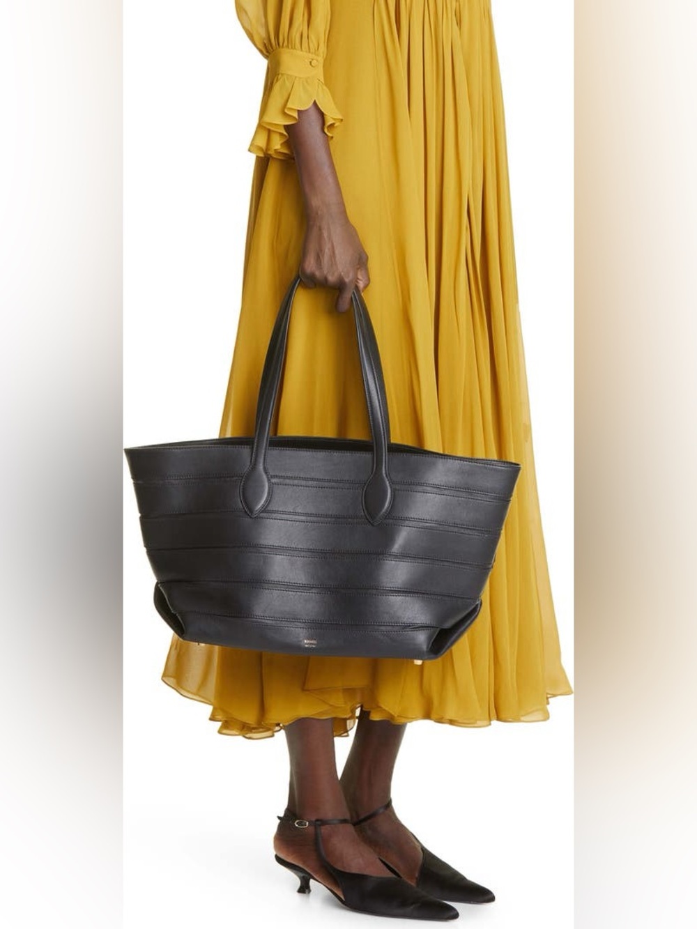 Khaite Florence Tote Italian Black Leather | East-West
